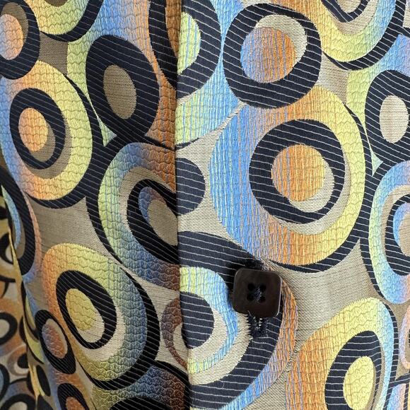 Angelino Bermuda Shirt Mens 3XL Psychedelic Abstract Disco Funky Rave 70s Collar - Picture 8 of 11